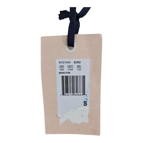 Chelsea & Violet Anthropologie Beaded Bohemian Fringe Blouse Size S - Picture 9 of 11